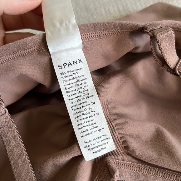 SPANX Like-new! Ecocare Longline Bralette in Cafe Au Lait Size XS - Picture 4 of 6